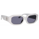 The Attico - Blake Angular Sunglasses in White - Sunglasses - Official - The Attico Eyewear by Linda Farrow