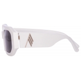 The Attico - Occhiali da Sole Angolari Blake in Bianco - Occhiali da Sole - Official - The Attico Eyewear by Linda Farrow