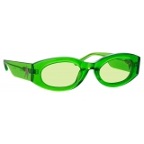 The Attico - Berta Oval Sunglasses in Green - Sunglasses - Official - The Attico Eyewear by Linda Farrow