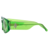 The Attico - Berta Oval Sunglasses in Green - Sunglasses - Official - The Attico Eyewear by Linda Farrow