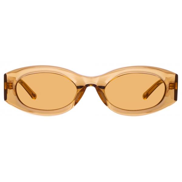 The Attico - Berta Oval Sunglasses in Sand - Sunglasses - Official - The Attico Eyewear by Linda Farrow