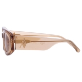 The Attico - Berta Oval Sunglasses in Sand - Sunglasses - Official - The Attico Eyewear by Linda Farrow