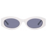 The Attico - Berta Oval Sunglasses in White - Sunglasses - Official - The Attico Eyewear by Linda Farrow