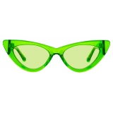 The Attico - Dora D-Frame Sunglasses in Green - Sunglasses - Official - The Attico Eyewear by Linda Farrow