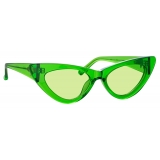 The Attico - Dora D-Frame Sunglasses in Green - Sunglasses - Official - The Attico Eyewear by Linda Farrow