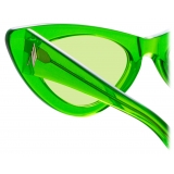 The Attico - Dora D-Frame Sunglasses in Green - Sunglasses - Official - The Attico Eyewear by Linda Farrow