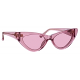 The Attico - Occhiali da Sole Dora D-Frame in Rosa - Occhiali da Sole - Official - The Attico Eyewear by Linda Farrow