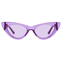 The Attico - Occhiali da Sole Dora D-Frame in Viola - Occhiali da Sole - Official - The Attico Eyewear by Linda Farrow