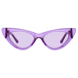 The Attico - Occhiali da Sole Dora D-Frame in Viola - Occhiali da Sole - Official - The Attico Eyewear by Linda Farrow