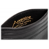 Avvenice - Portacarte di Credito in Pelle Premium - Nero - Handmade in Italy - Exclusive Luxury Collection