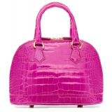 Avvenice - Imperium - Borsa in Coccodrillo - Fucsia Perlato - Handmade in Italy - Exclusive Luxury Collection