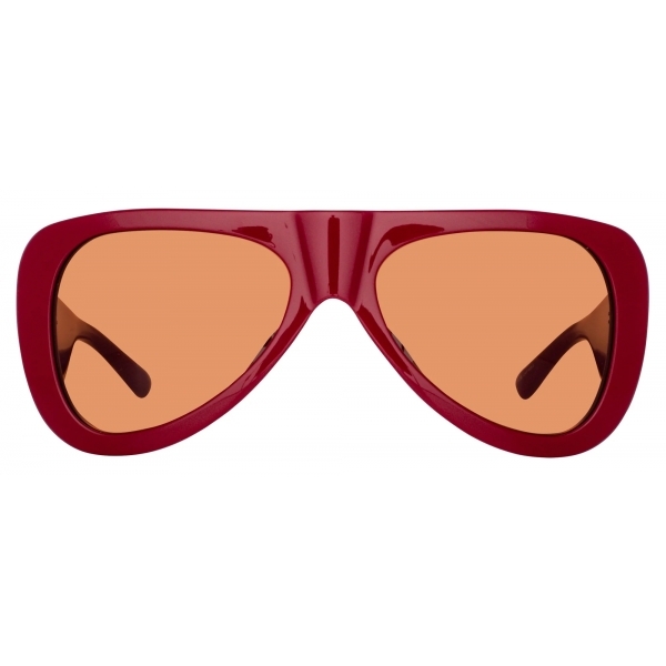 サングラス THE ATTICO SS25 Woman SUNGLASSES (ATTICO38C4SUN 04 RED) The Attico - Edie Aviator Sunglasses in Bordeaux
