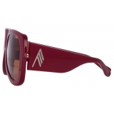 The Attico - Occhiali da Sole Edie Aviator in Bordeaux - Occhiali da Sole - Official - The Attico Eyewear by Linda Farrow