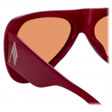 The Attico - Edie Aviator Sunglasses in Bordeaux - Sunglasses - Official - The Attico Eyewear by Linda Farrow