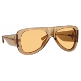 The Attico - Edie Aviator Sunglasses in Sand - Sunglasses - Official - The Attico Eyewear by Linda Farrow