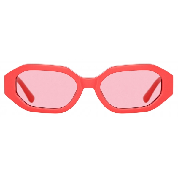 The Attico - Irene Angular Sunglasses in Coral - Sunglasses - Official - The Attico Eyewear by Linda Farrow