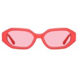 The Attico - Irene Angular Sunglasses in Coral - Sunglasses - Official - The Attico Eyewear by Linda Farrow