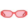 The Attico - Irene Angular Sunglasses in Coral - Sunglasses - Official - The Attico Eyewear by Linda Farrow