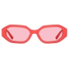 The Attico - Occhiali da Sole Angolari Irene in Corallo - Occhiali da Sole - Official - The Attico Eyewear by Linda Farrow