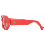 The Attico - Irene Angular Sunglasses in Coral - Sunglasses - Official - The Attico Eyewear by Linda Farrow