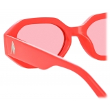 The Attico - Irene Angular Sunglasses in Coral - Sunglasses - Official - The Attico Eyewear by Linda Farrow