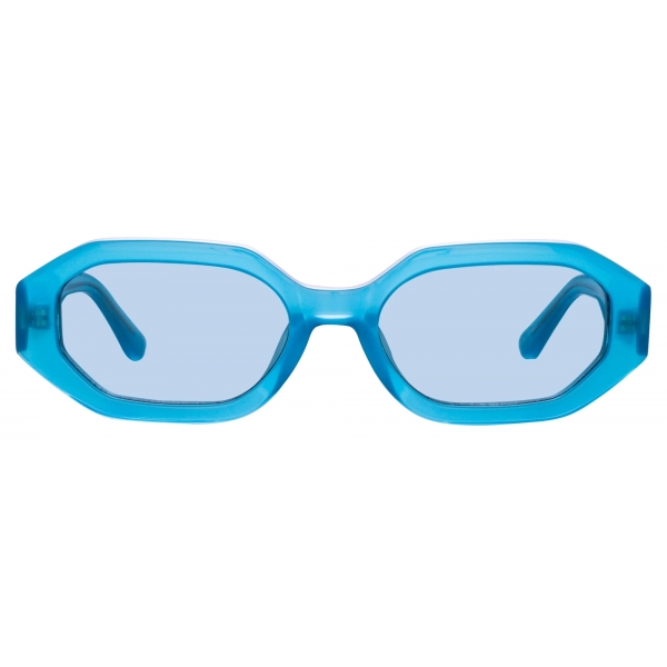 The Attico - Irene Angular Sunglasses in Turquoise - Sunglasses - Official - The Attico Eyewear by Linda Farrow