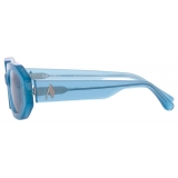 The Attico - Irene Angular Sunglasses in Turquoise - Sunglasses - Official - The Attico Eyewear by Linda Farrow