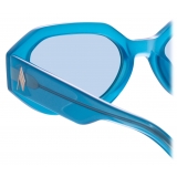 The Attico - Irene Angular Sunglasses in Turquoise - Sunglasses - Official - The Attico Eyewear by Linda Farrow