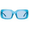 The Attico - Jorja Rectangular Sunglasses in Turquoise - Sunglasses - Official - The Attico Eyewear by Linda Farrow