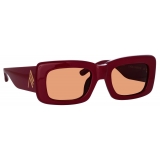 The Attico - Marfa Rectangular Sunglasses in Bordeaux - Sunglasses - Official - The Attico Eyewear by Linda Farrow