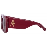 The Attico - Occhiali da Sole Rettangolari Marfa in Bordeaux - Occhiali da Sole - Official - The Attico Eyewear by Linda Farrow