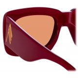 The Attico - Occhiali da Sole Rettangolari Marfa in Bordeaux - Occhiali da Sole - Official - The Attico Eyewear by Linda Farrow