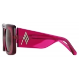 The Attico - Occhiali da Sole Rettangolari Marfa in Marrone - Occhiali da Sole - Official - The Attico Eyewear by Linda Farrow