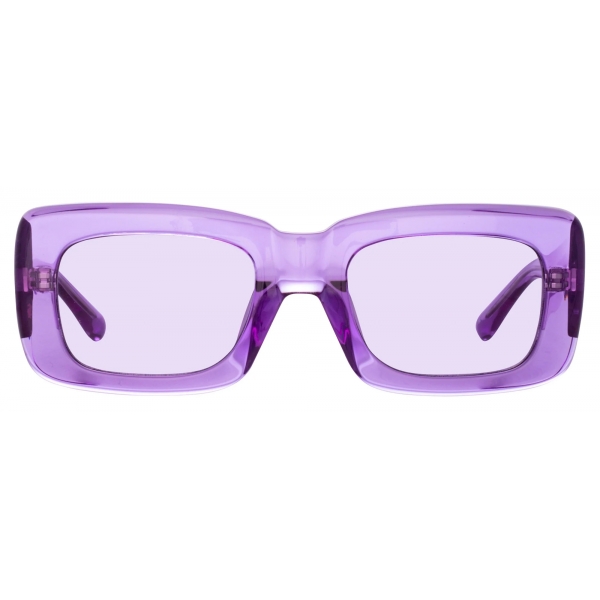 The Attico - Occhiali da Sole Rettangolari Marfa in Viola - Occhiali da Sole - Official - The Attico Eyewear by Linda Farrow