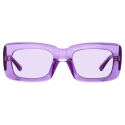 The Attico - Marfa Rectangular Sunglasses in Purple - Sunglasses - Official - The Attico Eyewear by Linda Farrow