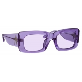 The Attico - Marfa Rectangular Sunglasses in Purple - Sunglasses - Official - The Attico Eyewear by Linda Farrow