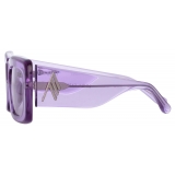 The Attico - Marfa Rectangular Sunglasses in Purple - Sunglasses - Official - The Attico Eyewear by Linda Farrow