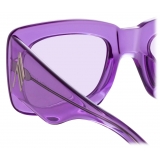 The Attico - Marfa Rectangular Sunglasses in Purple - Sunglasses - Official - The Attico Eyewear by Linda Farrow