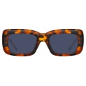 The Attico - Marfa Rectangular Sunglasses in Tortoiseshell Blue - Sunglasses - Official - The Attico Eyewear by Linda Farrow