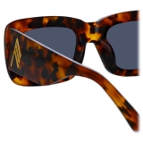 The Attico - Occhiali da Sole Rettangolari Marfa in Tartaruga Blu - Occhiali da Sole - Official - The Attico Eyewear