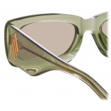 The Attico - Occhiali da Sole Mini Marfa in Verde Militare - Occhiali da Sole - Official - The Attico Eyewear by Linda Farrow