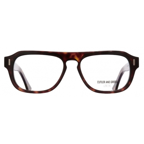 Cutler & Gross - 1319 Aviator Optical Glasses - Dark Turtle - Luxury - Cutler & Gross Eyewear