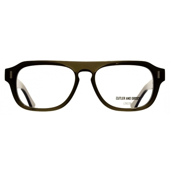 Cutler & Gross - 1319 Aviator Optical Glasses - Olive - Luxury - Cutler & Gross Eyewear