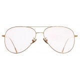 Cutler & Gross - 1266 Plated Aviator Optical Glasses - Palladium Plated - Luxury - Cutler & Gross Eyewear