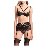 Belarex - Brussels Suspender Belt - Black - Suspender Belt - Lingerie - Luxury Exclusive Collection