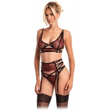 Belarex - Reggicalze Buenos Aires - Rosso Scuro - Reggicalze - Lingerie - Luxury Exclusive Collection