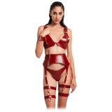 Belarex - Rome Suspender Belt - Dark Red - Suspender Belt - Lingerie - Luxury Exclusive Collection