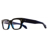Cutler & Gross - 1391 Rectangle Optical Glasses - Black on Blue - Luxury - Cutler & Gross Eyewear