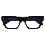 Cutler & Gross - 1391 Rectangle Optical Glasses - Black on Blue - Luxury - Cutler & Gross Eyewear