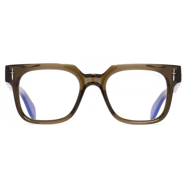Cutler & Gross - The Great Frog Lucky Diamond II Rectangle Optical Glasses - Olive - Luxury - Cutler & Gross Eyewear